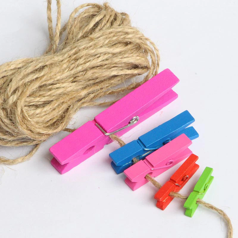 NEW Smalll size Mini Wooden Clips 25/35/45/72mm Coloful Clips Photo Clips for sheets DTY Clothespin Craft Decor Clips Pegs