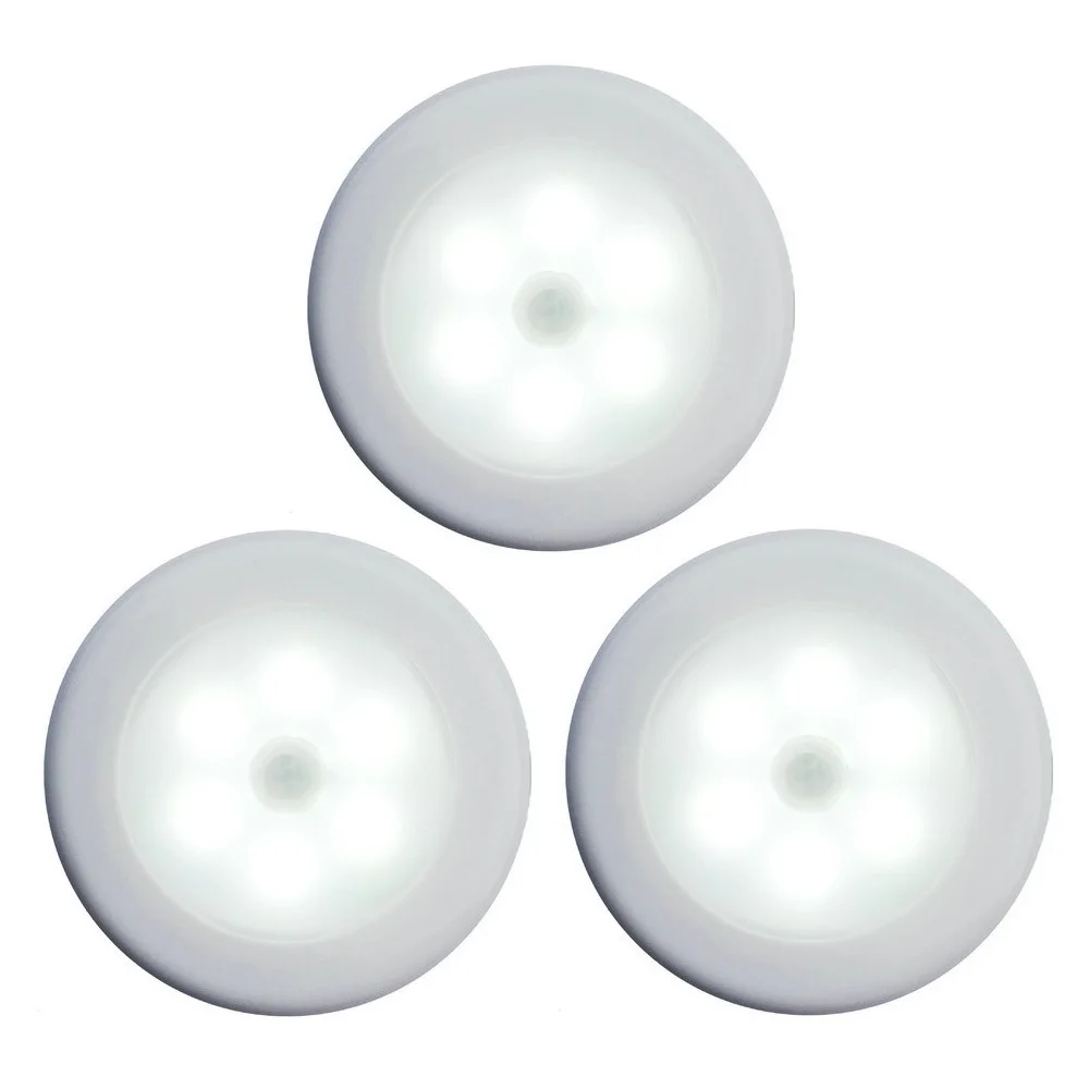 3/1PCS LED PIR Auto Sensor Light Under Cabinet Lighting Motion Detector Wireless Infrared  LED Night Light D40