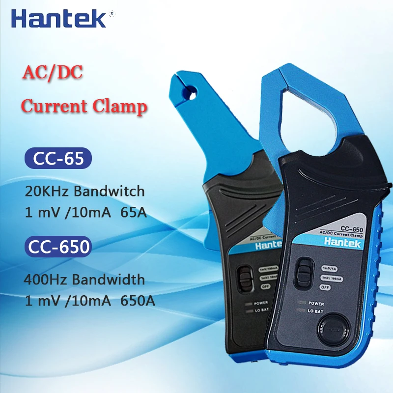 Clamp Meter Current Clamp DC AC Meter Hantek CC650 CC65 Mini Handheld Oscilloscope Multimeter Clamp Tester with BNC Connector