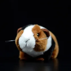 Simulation Cute Brown Guinea Pig Short-haired Soft Plush Toy Domesticated Guinea Pig Doll Cavia Porcellus Animal Kids Gift Model