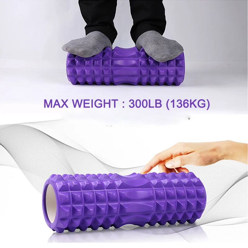 45cm High Density Foam Roller Yoga Column Deep Massage Fitness Equipment Sport EVA Block Muscle relaxation Pilates Gym Exercises