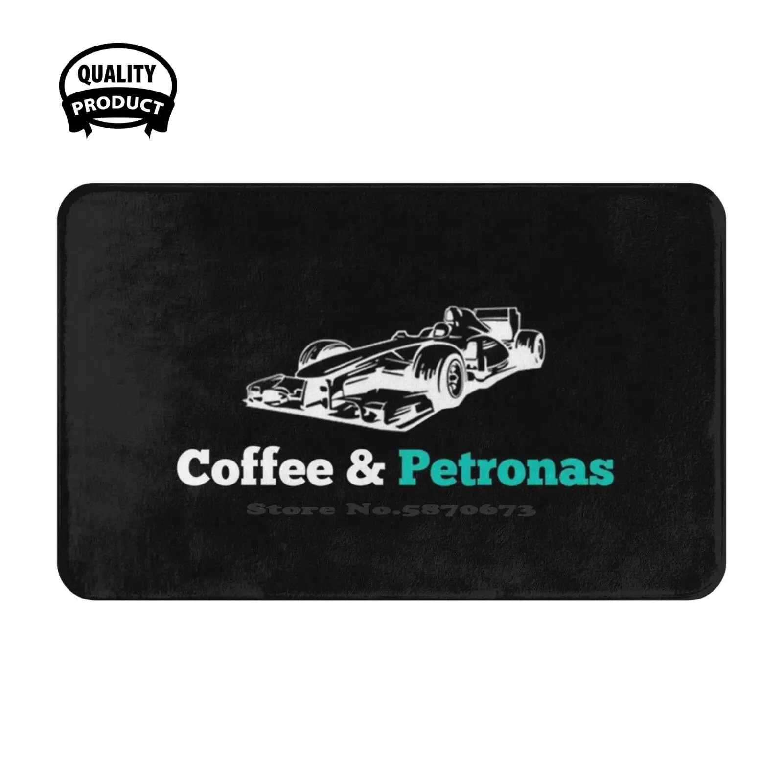 Coffee & Petronas Soft Cushion Home Carpet Door Mat Car Rug Lewis Hamilton 44 70Th Anniversary Petrona Grand Prix Gp Britain