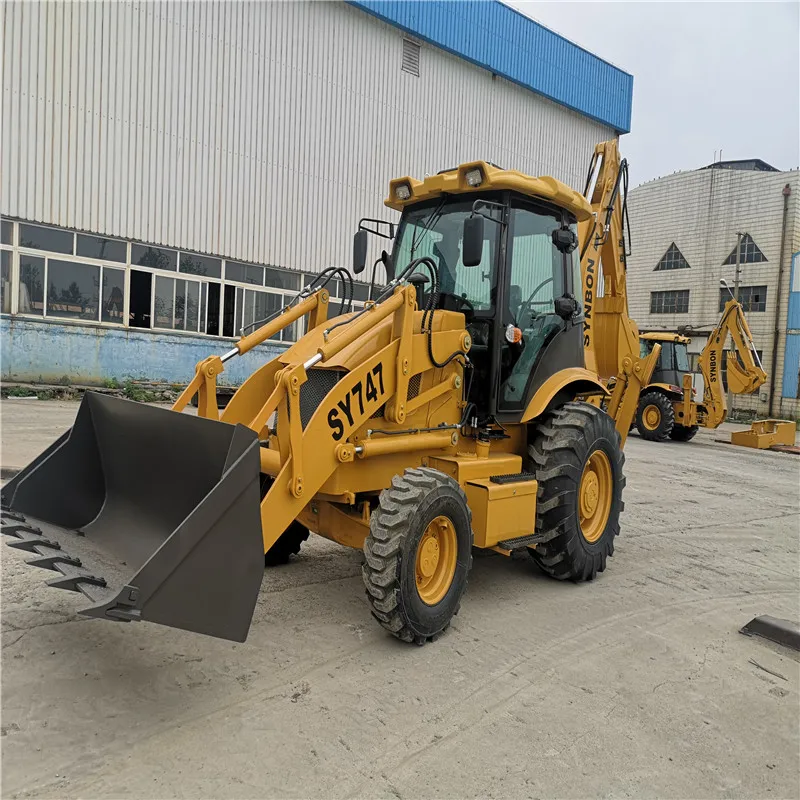 SY747 Powerful Excavation Loading Excavator Bucket  Backhoe Loader