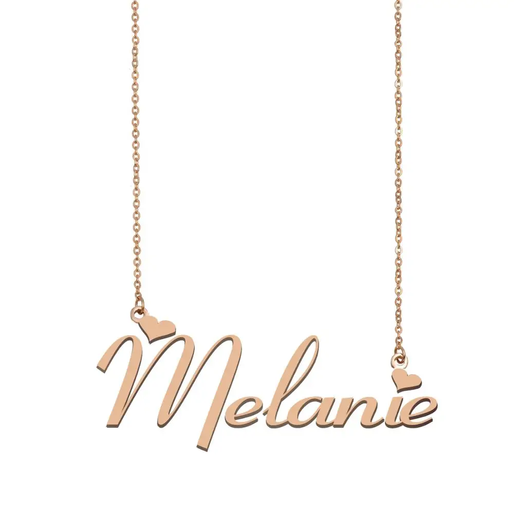 

Melanie Name Necklace , Custom Name Necklace for Women Girls Best Friends Birthday Wedding Christmas Mother Days Gift