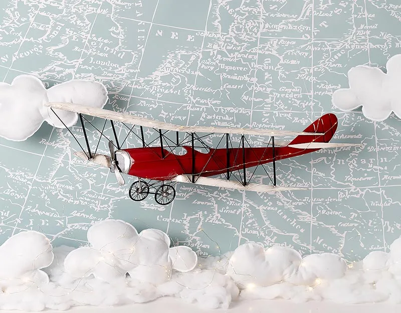 Fotografia Aircraft boy's photography backdrops vinyl kids birthday photo backgrounds for photo Studio props photophone NB-225