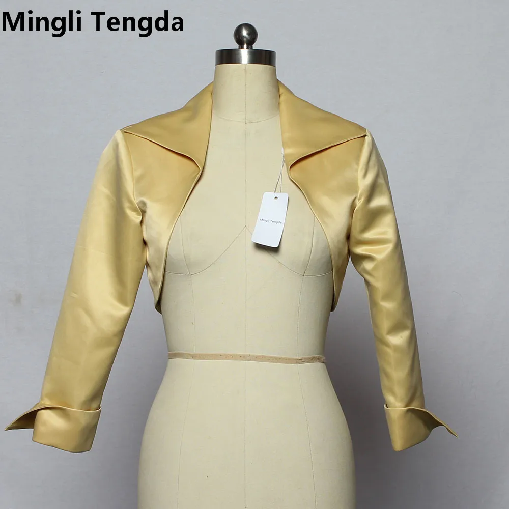 Mingli Tengda-Chaqueta de boda con manchas doradas, chal de novia, gorra, Bolero nupcial, envoltura de Bolero, abrigo de boda, capa de manga larga para mujer