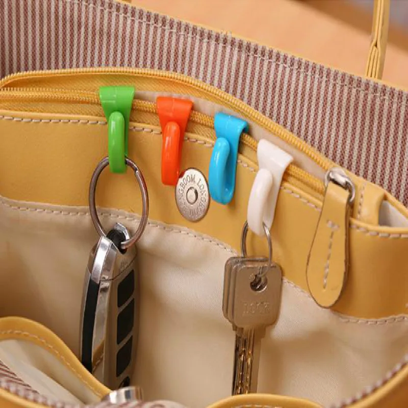 2Pcs Creative Anti Lost Bag Hooks Installed Inside Built-in Bag Inner Hooks Key Holders Key Clips For Easy Carrying