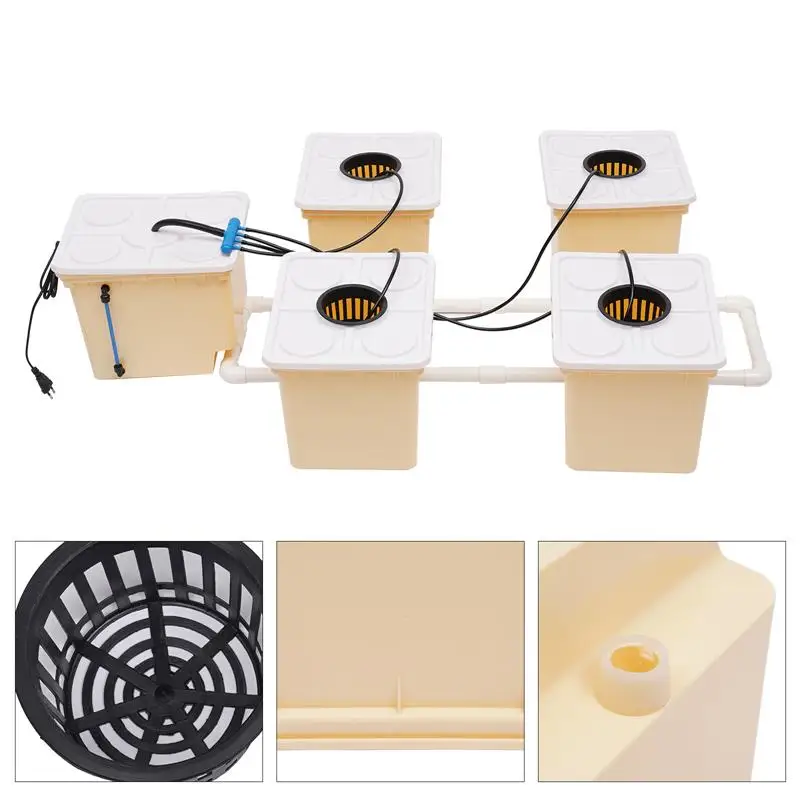 Buckets Drip Growing System High Production Hydroponics Seedling Nursery Plant Germination Box & Aeroponic Propagation Kit