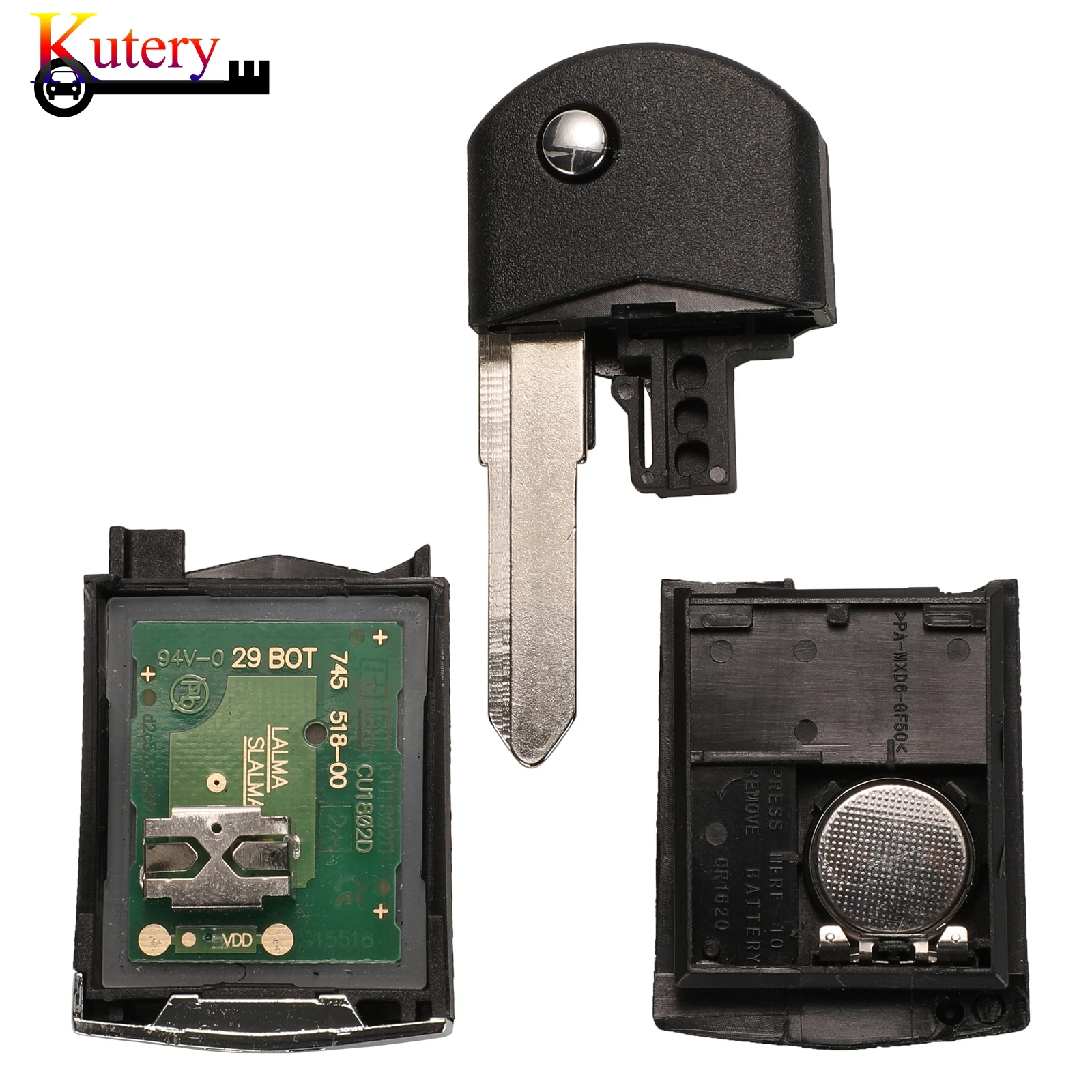 jingyuqin Remote Car Key For MAZDA 2 M2 3 M3 5 M5 6 M6 8 M8 SKE126-01/SKE126-A1 433Mhz 3 Buttons Without Chip/With 4D63 Chip