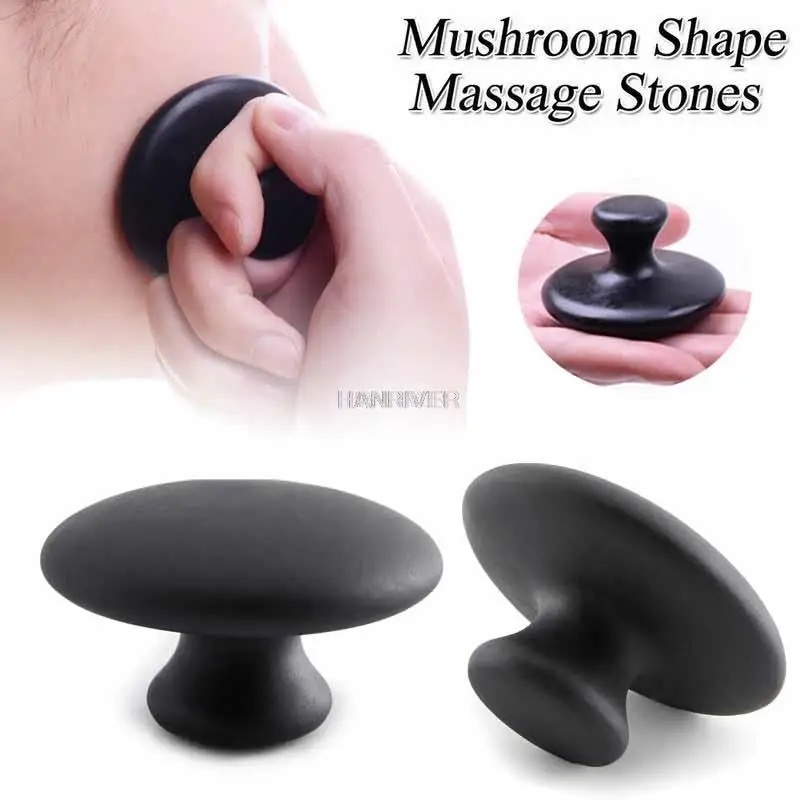 1pcs Mushroom Meteorite Massager Mushroom Shape Hot Face Massage Stones Set Bian Spa Heater Basalt Rock Heater