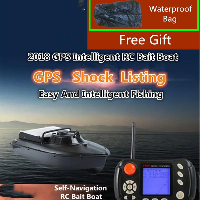 JABO 2BL Update RC Fishing Bait Boat GPS Auto Navigation ship Boat GPS Auto Return Intelligent Remote Control  Feeding Boat Toy