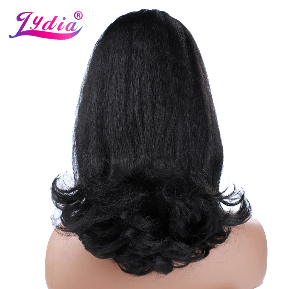 Synthetic Kinky Straight Hairpiece Stylish High-Volume Curly Clips-in Natural Looking Drawstring Ponytail