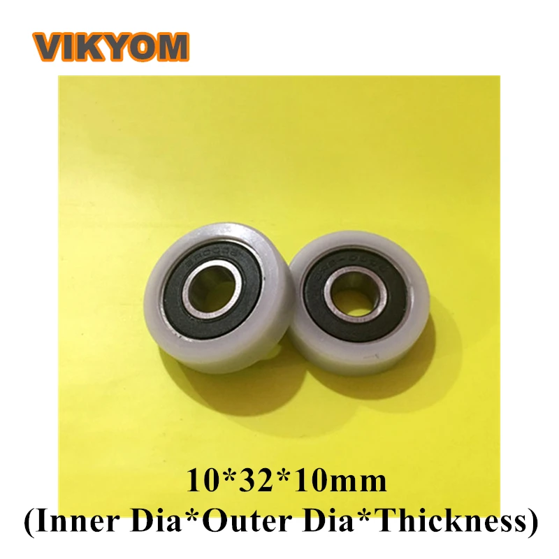 

10x32x10mm Coated POM 6000 Bearings Plastic Pulley Wheels Deep Groove Ball Bearing With Nylon Cage Sealed Bearing For Furniture