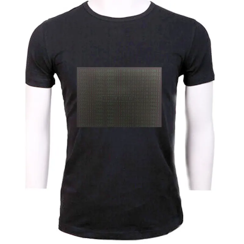 Sound Activated LED T Shirt Light Up And Down Flashing Equalizer Music Activated ELT-Shirt Unisex For Rock Disco Party DJ