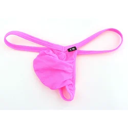 Cuecas masculinas sexy com tanga, roupa íntima fina para homens, com bojo e alça g, brinquedo para gays