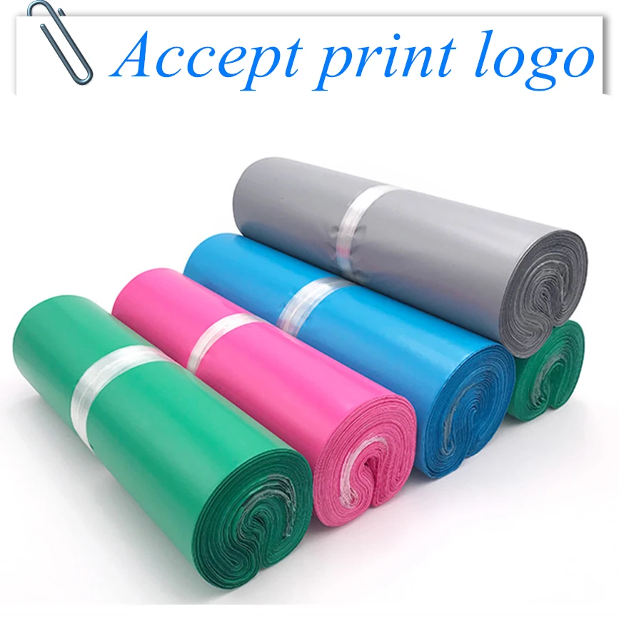 100 pcs Courier Bags Smooth New PE Plastic Poly Storage Bag Envelope Mailing Bags Self Adhesive Seal Plastic Pouch