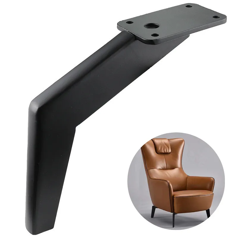 4 pieces of curved metal furniture legs, square cabinet legs, used for sofa feet, bed feet support,