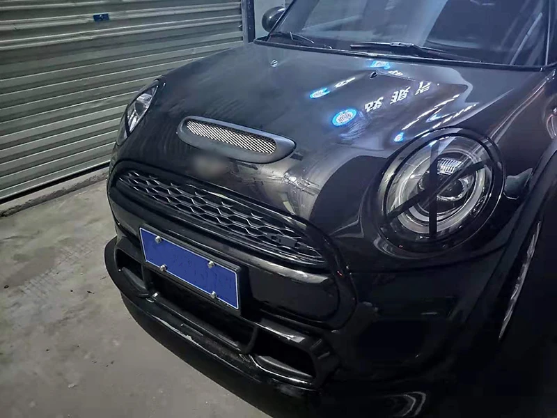 Car-styling EPA Style Fiberglass Big Scoop Fiber Glass Hood Vent FRP Bonnet Cover Air Duct Drift Kit For Mini Cooper F56 S