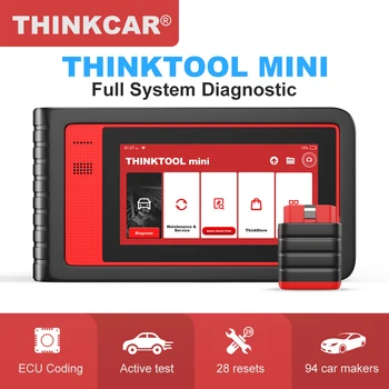 Thinkcar Thinktool 미니 OBD2 자동차 진단 도구, 모든 시스템, 액티브 테스트 ECU 코딩 28 리셋, 전문 OBD 자동차 스캐너