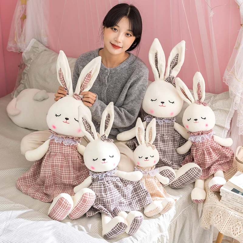 50/70/100cm Cute Rabbit Plush Toy Stuffed Soft Animal Skirt Rabbit Doll Baby Kids Toys Birthday Gift Christmas Present For Girl