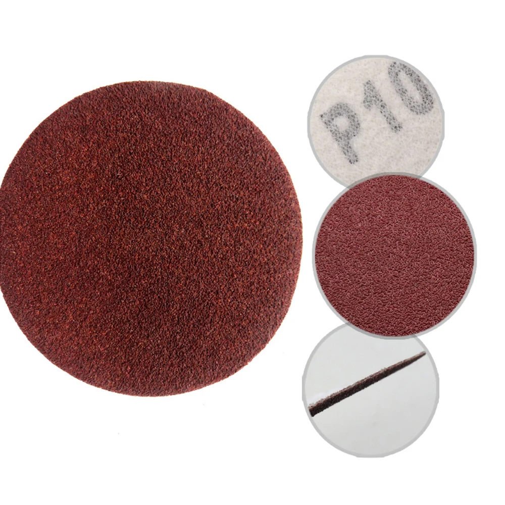 100Pcs 2นิ้ว/50มม.กระดาษทราย Flocking Self-ชุด80-3000Grit Hook & Loop Sanding Disc 6MM Shank Sanding Pad