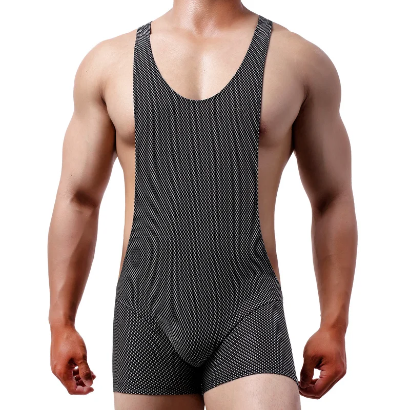 Sexy Mens Undershirts Sport Een Stuk Bodysuit Jumpsuits Turnpakje Worstelen Singlet Overalls Sexy Teddies Ondergoed Boxer Shorts