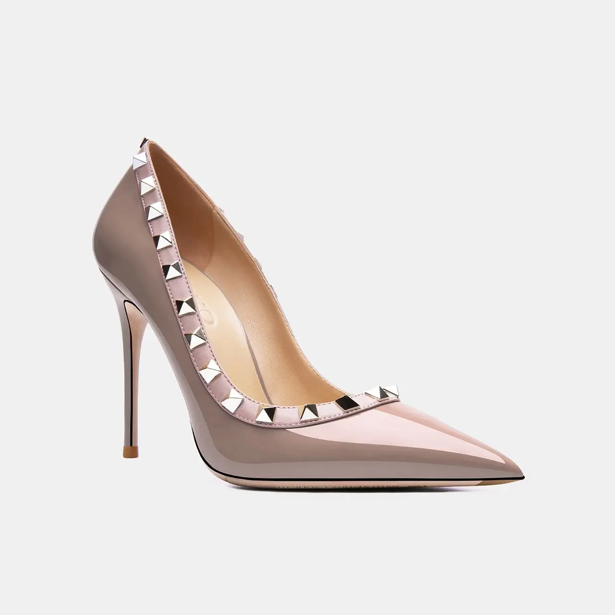 High Heels For Women 2026 Star Style Luxury Brand Rivets Classics Pumps Genuine Leather Pointed Toe Designer Party Ladies Shoes