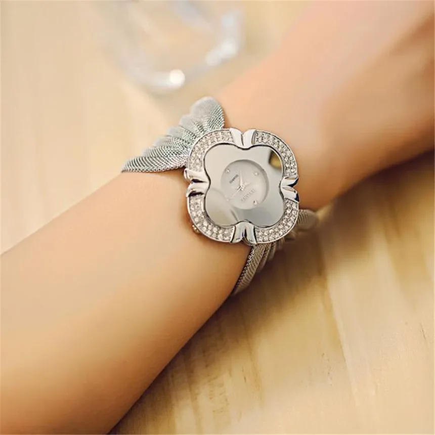 Joylove Fashion Fabulous Lady Diamond Bracelet Watch Mirror Luxury Quartz Watch Watch Women Luxury Stainless Relojes Para Mujer