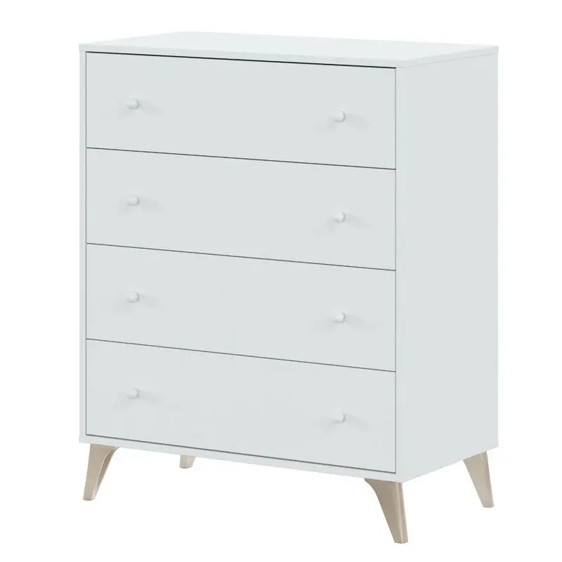 Comfortable 4 drawers, Sifonier bedroom, Sweet model, comfortable Artik white Color, measures: 77,5x40x95 cm