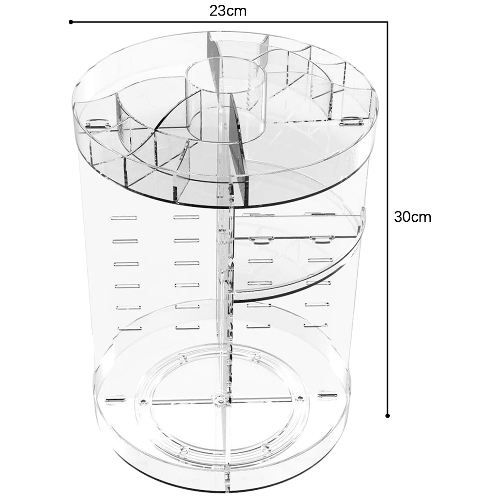 360 ° Draaibaar Make Organizer Carrousel Cosmetica Opslag Vanity Case Rack Huidverzorging Make-Up Lippenstift Accessoires Organizer