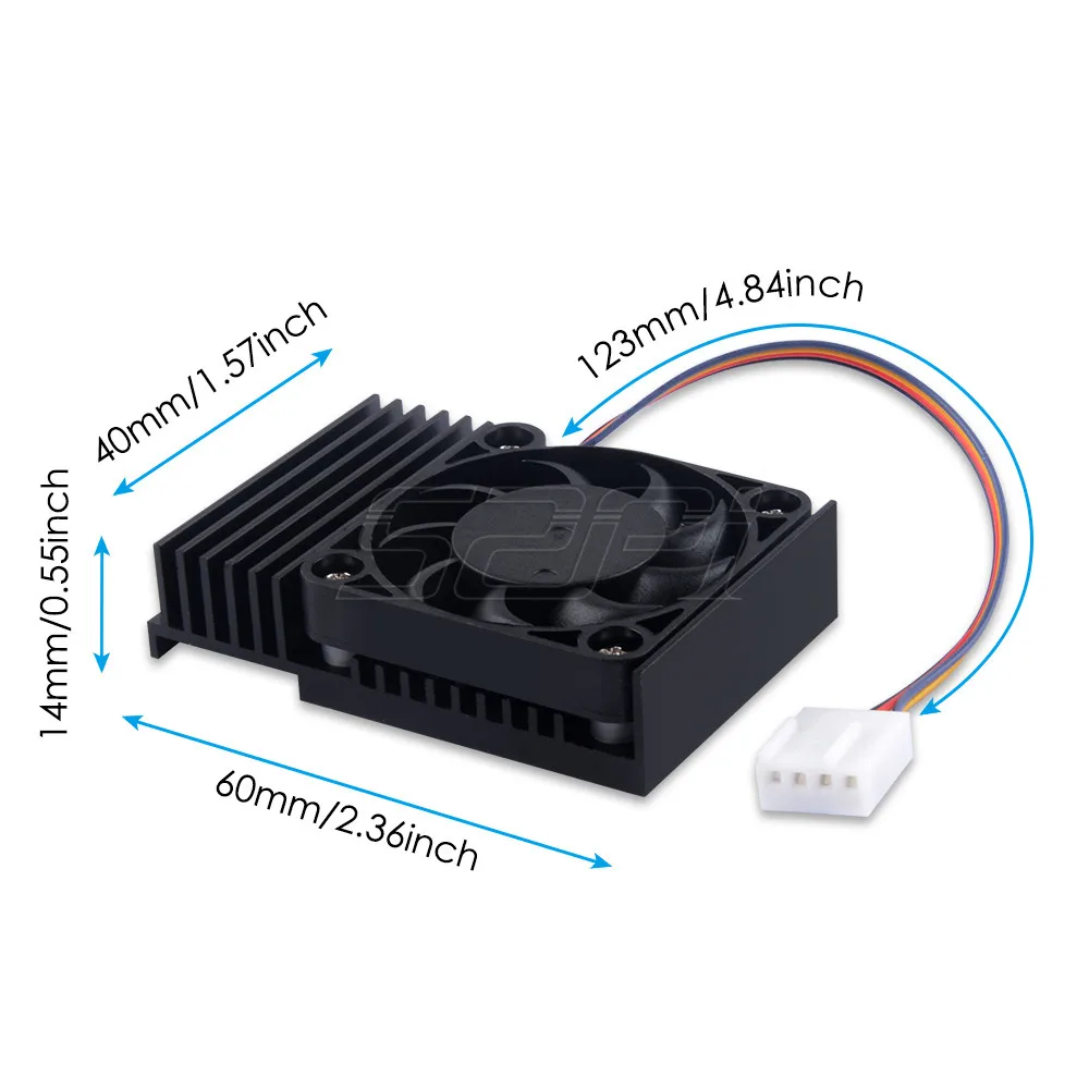 52Pi NVIDIA Jetson Nano Heat Sink with PWM adjustable speed fan (Not include Jetson Nano)