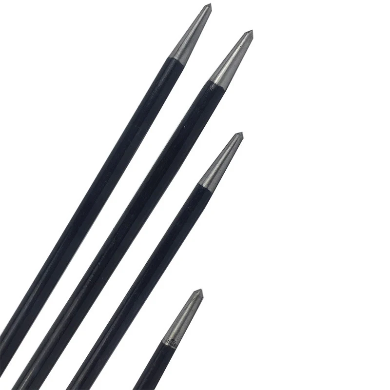 4Pcs Crowbars Pry Bar Set Round Rod Crowbar Nail Puller Solid Steel Rooled Heel Bar Farm Engine Workshop 6" 12" 16" 20"