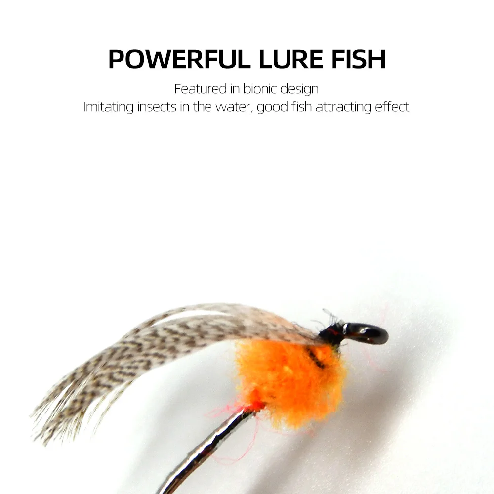 Cuerpo de ninfa Mayfly naranja MNFT para pesca con mosca a trucha - imagen 2