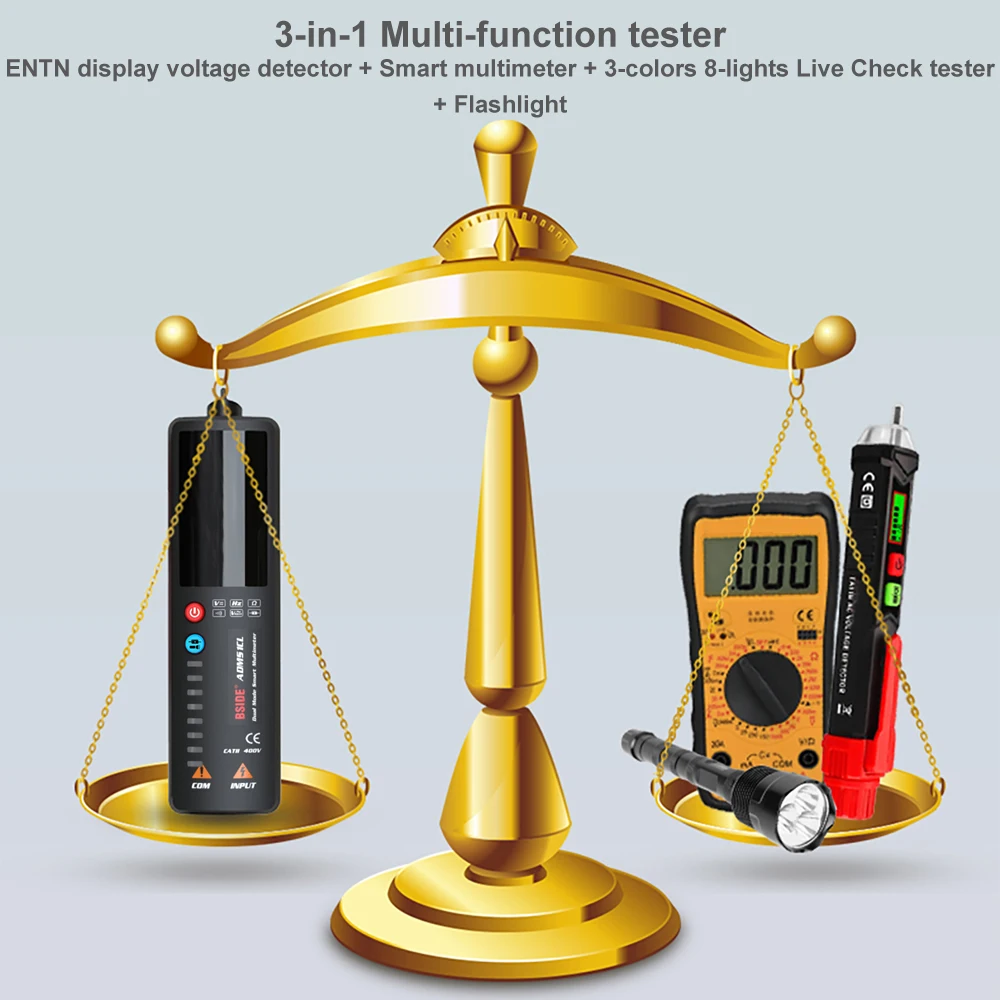 BSIDE Digital Multimeter Voltage  Smart Tester 2.4