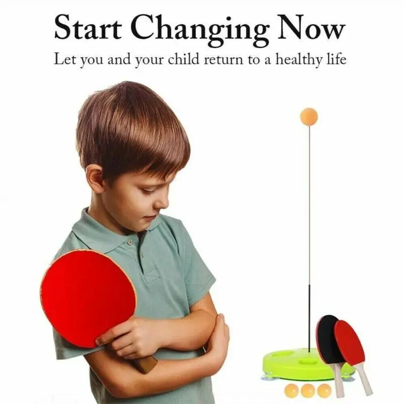 Table Tennis Trainer Equipment Rebounding Robot Fixed indoor Training Gear Ping Pong Training Helper Paddle Ball Gift For Kids