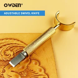 OWDEN Leather Swivel Knife Adjustable Height Professional Leather Tool for Carving Swivel Knife