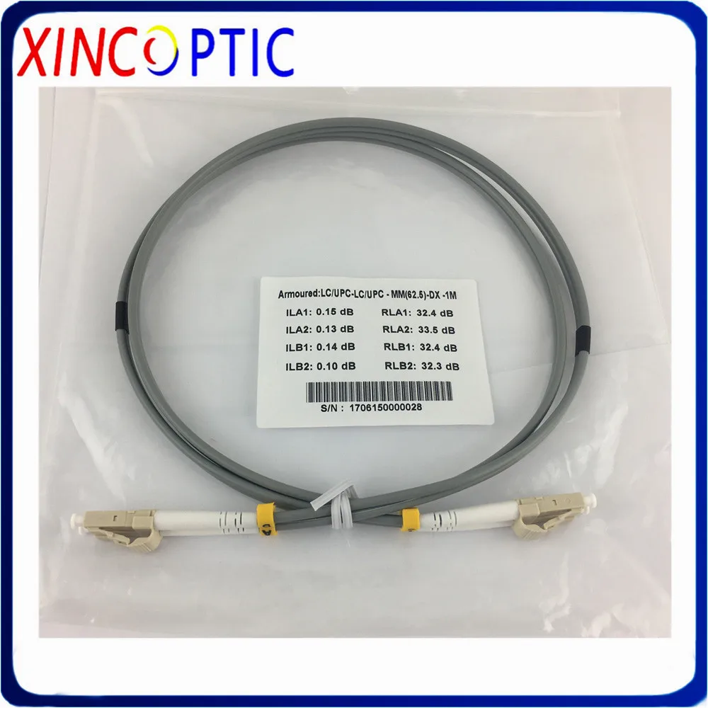 2core Duplex 3M Multimode Armored Patch Cord 2 cores 3M MM 50/125 OM1 OM2 3.0mm 2 fiber Optical Fiber Jumper Cable