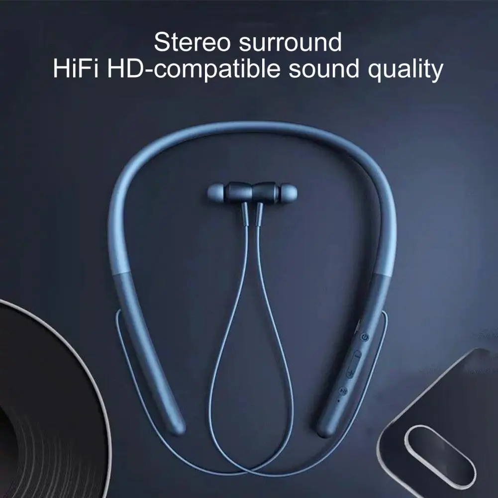 Gaming Headset With Mic Bluetooths Earphone Neckband Noise Reduction Support Memory Card Wireless Stereo Game Earbud for Phone