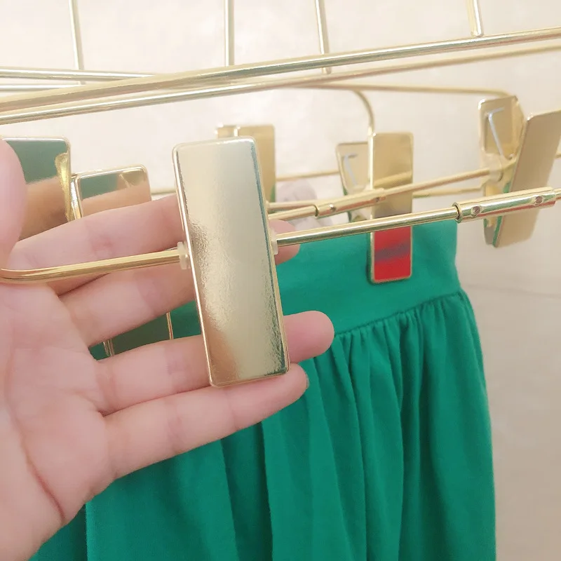 Non-Slip Metal Hanger for Trousers, Pants Rack Hangers, Clothing Storage Organization, Leggings, Space Saving, 2 PCs