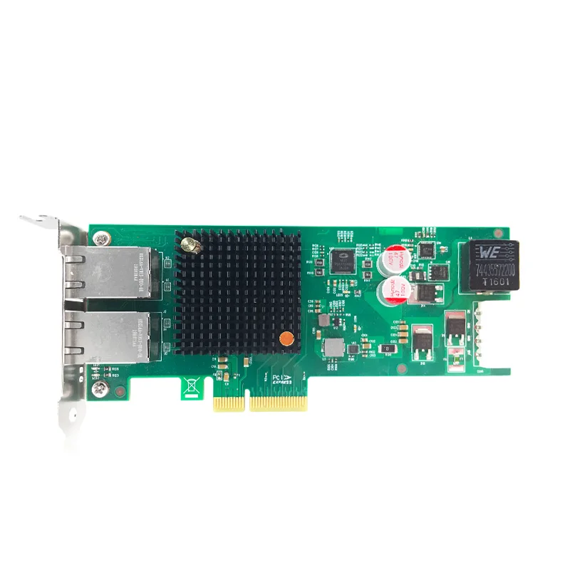 I350-T2 POE 10/100/1000M Gigabit Network Card with Intel I350AM2 Chipset, Dual Port RJ45 POE Frame Grabber