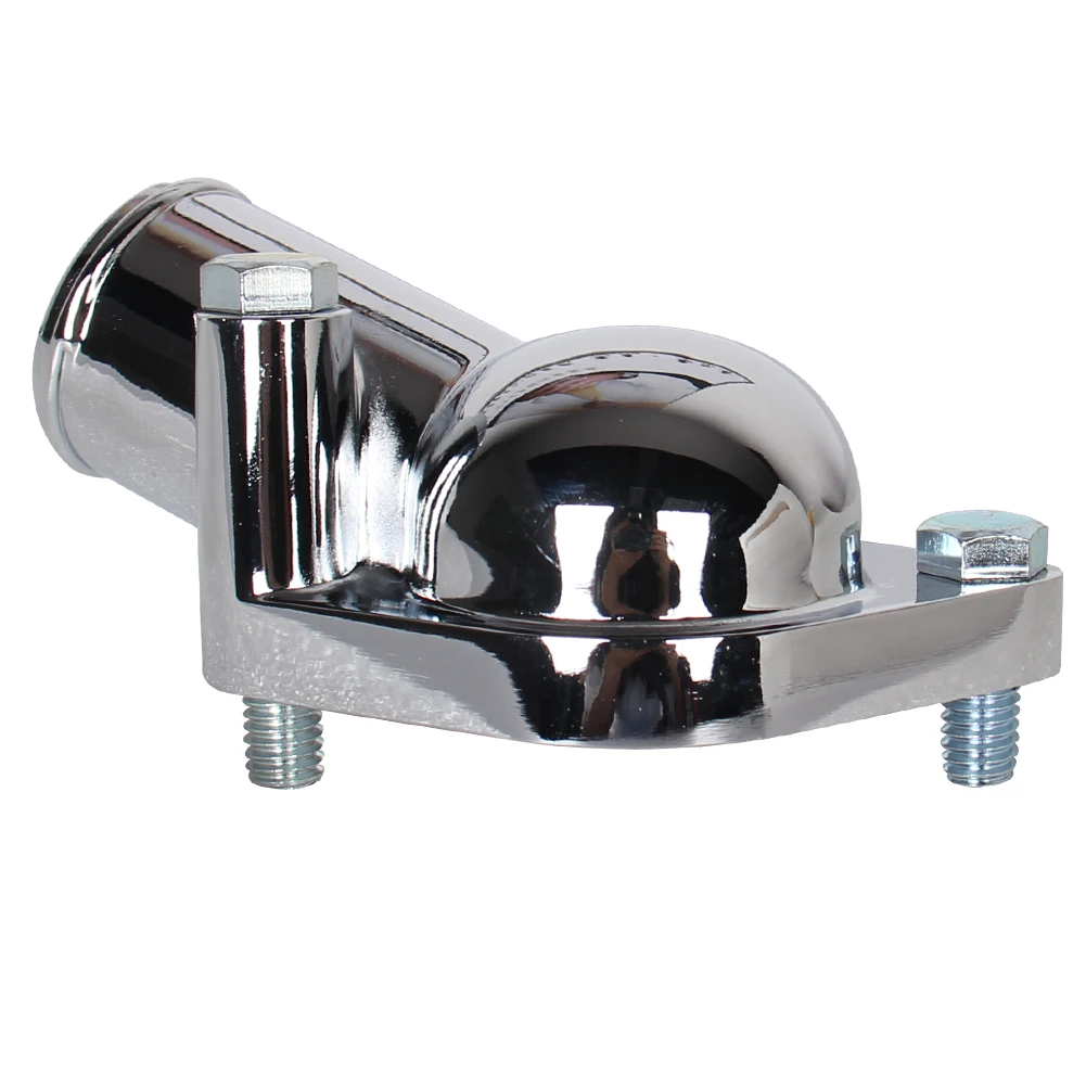 Water Neck Thermostat Housing 15° Small Big Block For For Chevy V 350 454 SBC BBC Chevy Chrome Aluminum Alloy Water Necks