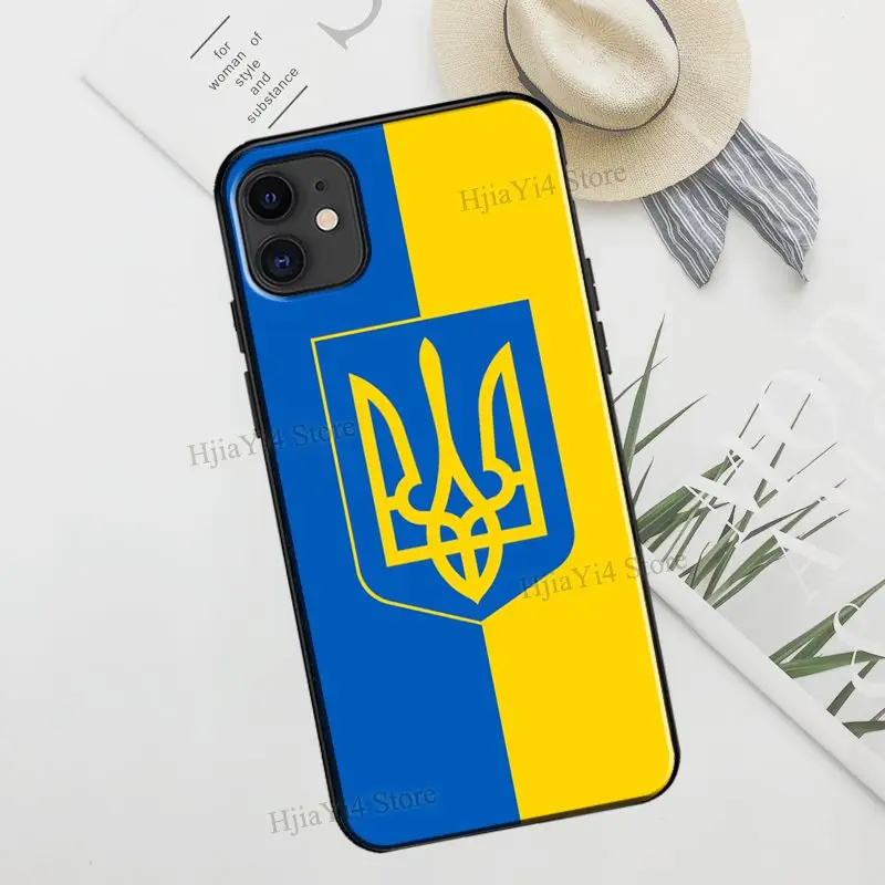 Ukraine Flag Coat of Arms TPU Case For iPhone 12 13 Pro Max mini X XR XS Max 6S 7 8 Plus SE 2020 11 14 Pro Max Cover