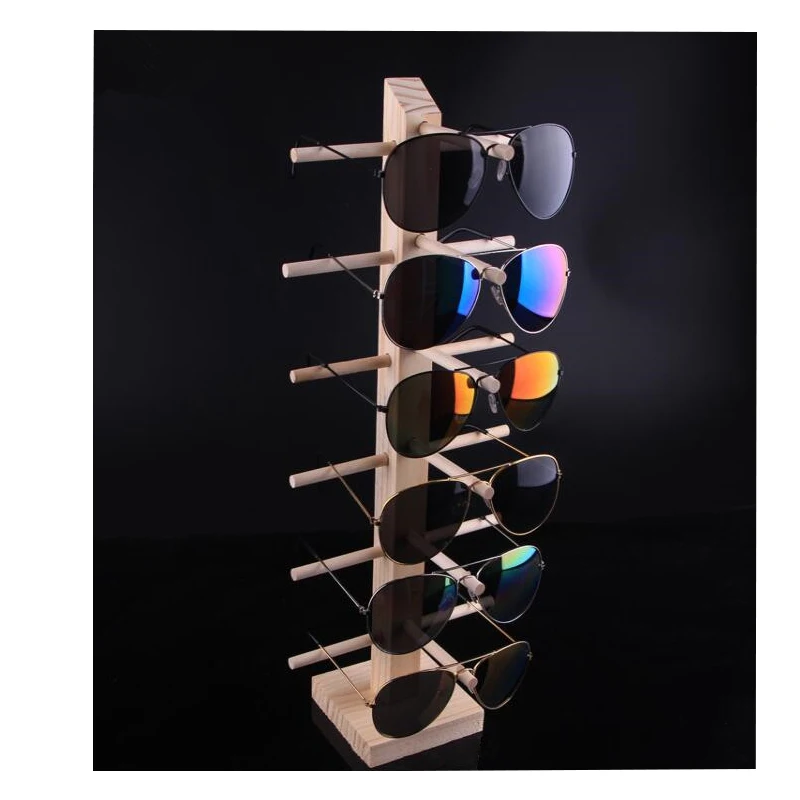 Detachable Multi Layers Wood storage rack Sunglasses Display stand Eyeglasses Show shelf Jewelry Holder for Multi Pairs Showcase