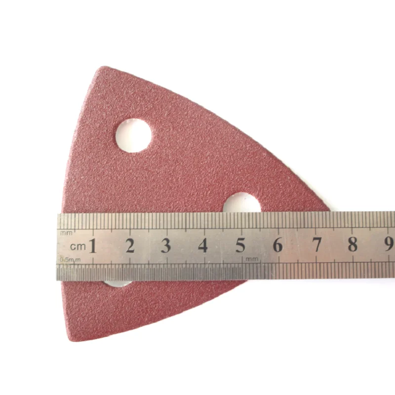 25 uds 80*80MM papel de lija triangular almohadillas de lijado hojas disco de lijado gancho bucle 80 - 240 granos flocado para herramientas abrasivas de molienda