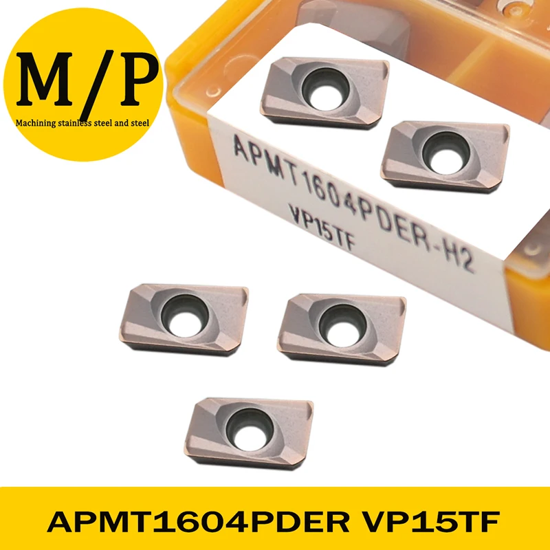 

10 шт APMT1604PDER-H2 VP15TF токарные инструменты твердосплавные вставки режущий инструмент токарный станок с ЧПУ фрезерный резак для стали и нержавеющей стали