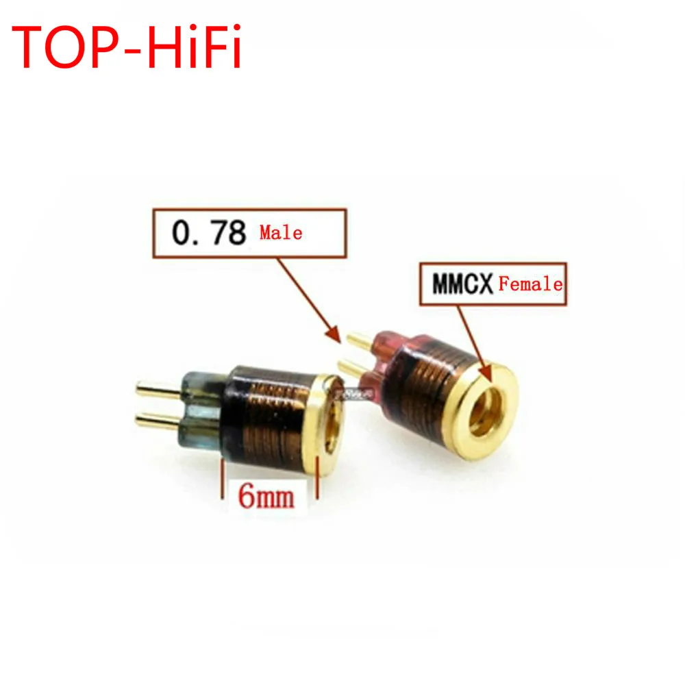 

TOP-HiFi Headphone Plug for W4r UM3x 1964 Heir 10.A IEM8.0 IEM10.0 KZ zs5/zs3 0.78mm Male to MMCX Female Converter Adapter