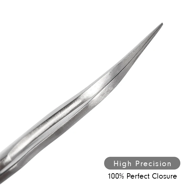 1pc Eyelash Extension Tweezers Stainless Steel Curved Straight Professional for 3D Volume Eyelash Extension Eyebrow Tweezers