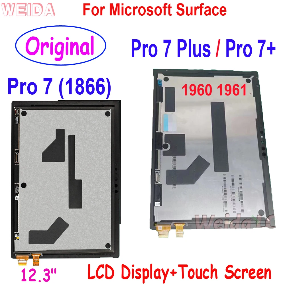 

12.3" Original For Microsoft Surface Pro 7 1866 Surface Pro 7 Plus 1960 1961 Pro 7+ LCD Display Touch Screen Digitizer Assembly