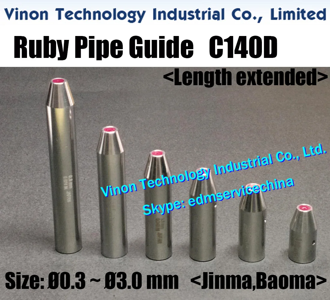 d=0.3-3.0mm (Length 42mm) edm Ruby Pipe Guide C140D, Tube Drill Guide for Jinma Baoma edm drilling machine