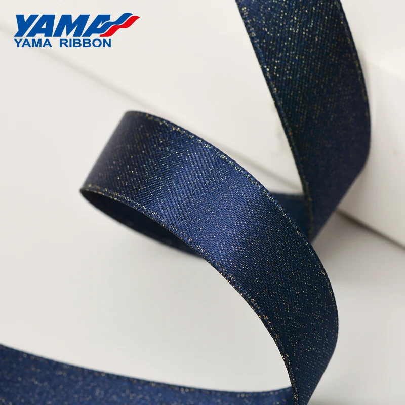 YAMA-Gold Purl Satin Ribbon, Ribbon for Crafts, Wedding Party Gift, Flower DIY Decoration, 10Yards/Roll, 16mm, 5/8\